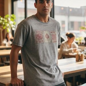 Lucky Brand Gray Graphic Tee